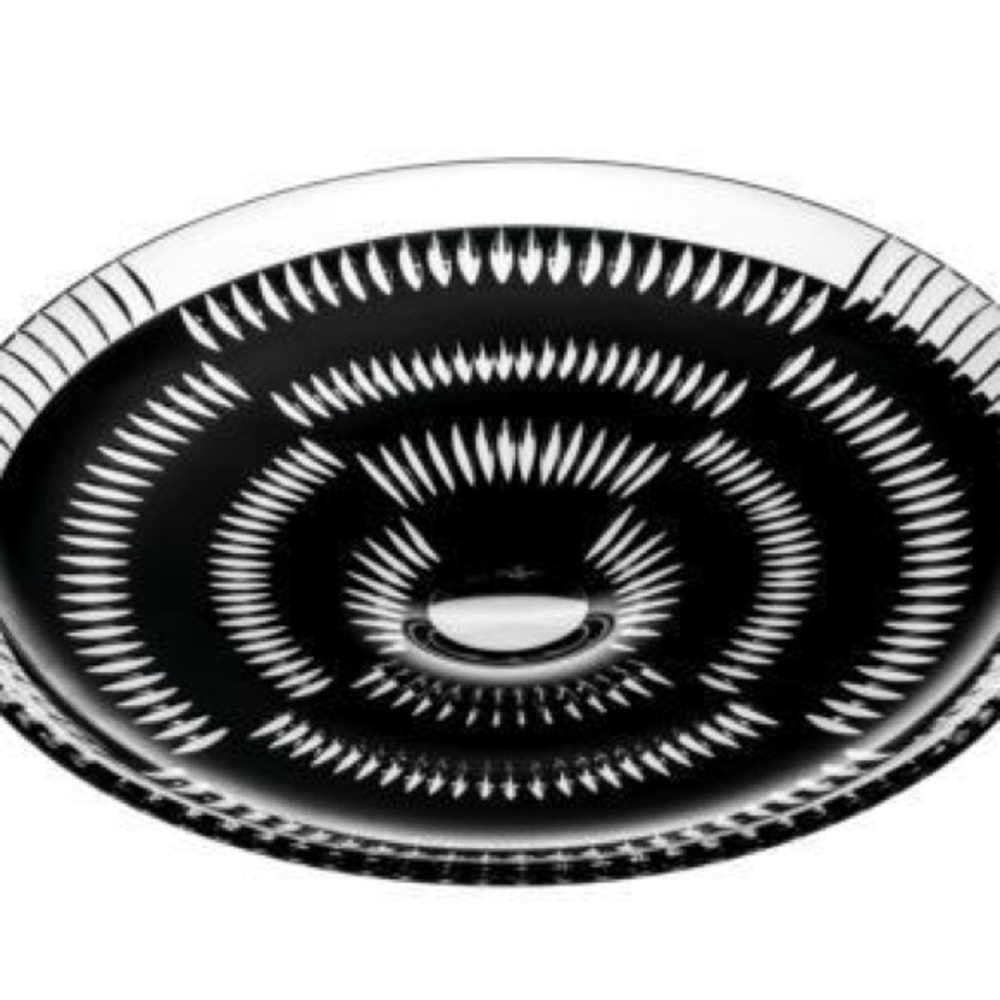 Vista Alegre Catherine Wheel Black Crystal Centerpiece